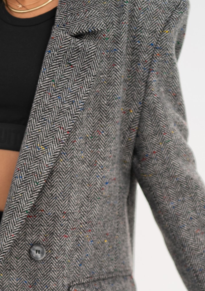 Avino - Grey chevron coat