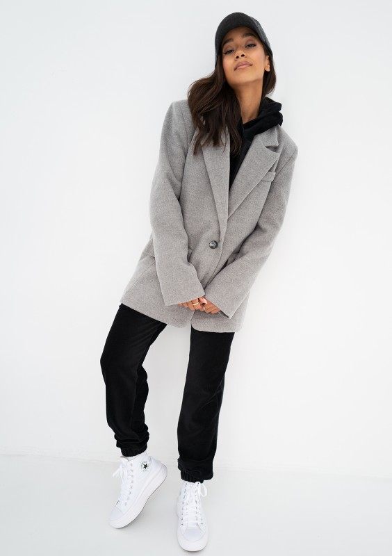 Corto - Short grey coat