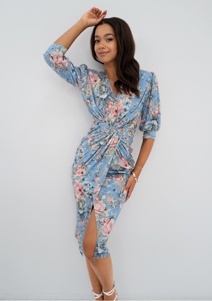 Zoela - Light blue floral dress