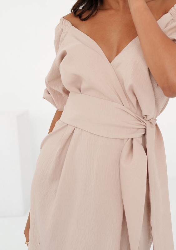 Ariela - Biege mini dress