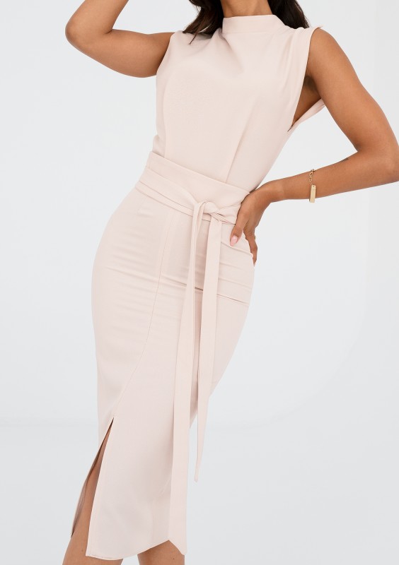 Gemma - Nude midi dress