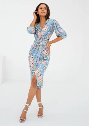 Zoela - Light blue floral dress