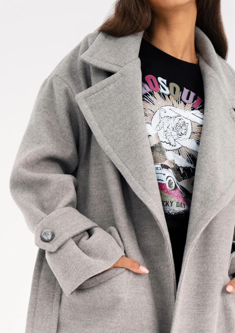 Tigre - Black T-shirt "Lucky Day" print