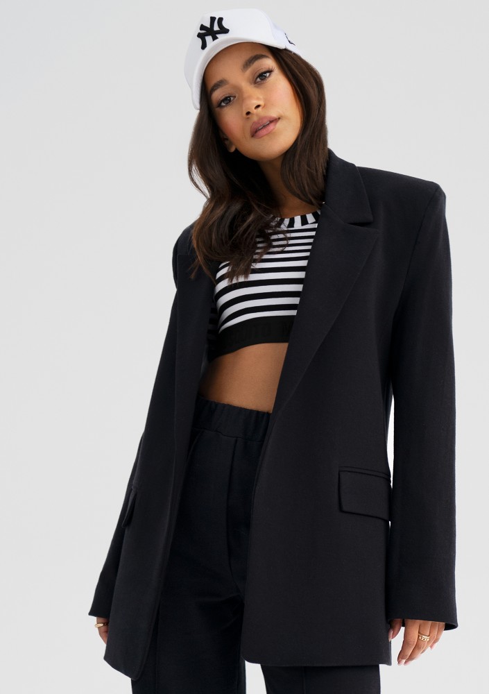 Zura - Marynarka damska oversize Czarna