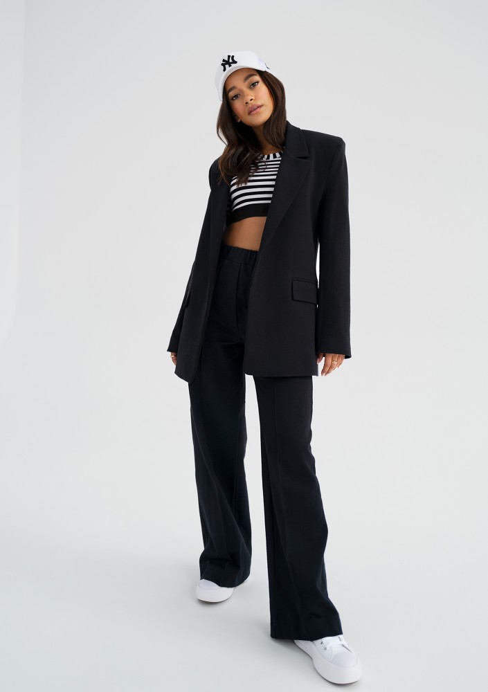 Ellis - Loose black cotton pants