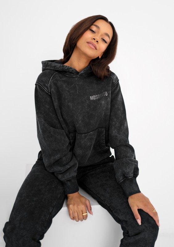 Sabo - Black vintage wash hoodie