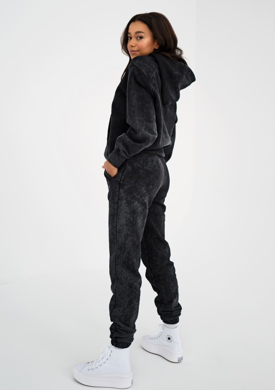 Sabo - Black vintage wash hoodie