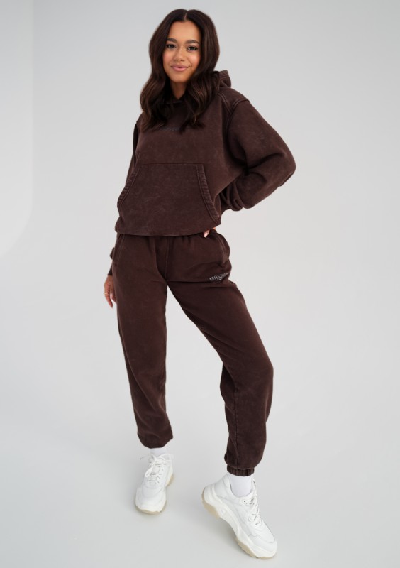 Sabo - Dark brown vintage wash sweatpants