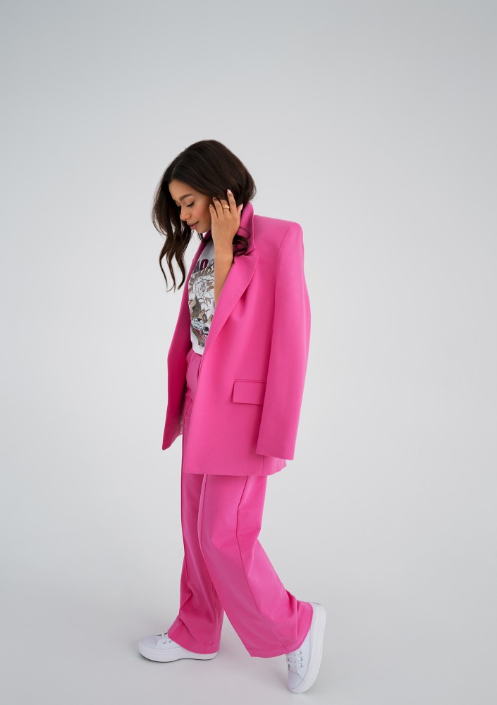 Zura - Fuxia pink oversize blazer
