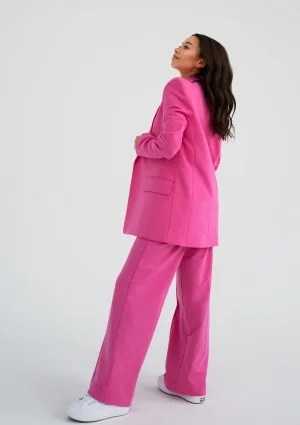 Ellis - Loose fuxia pink cotton pants