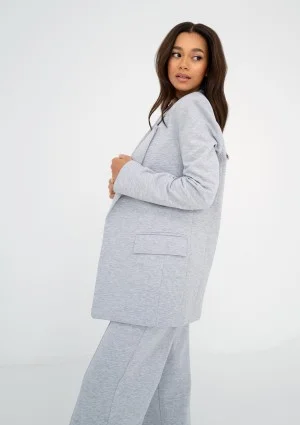 Zura - Marynarka damska oversize Jasny Melanż