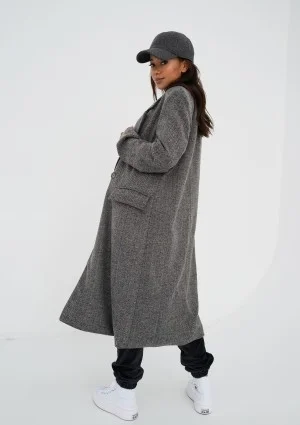 Avino - Grey chevron coat