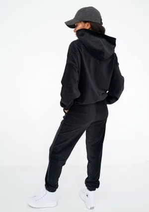 Jogg - Black corded velvet sweatpants
