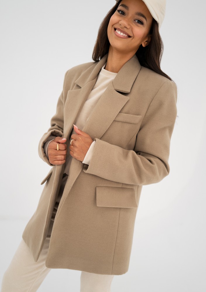 Corto - Short beige coat