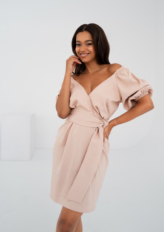 Ariela - Biege mini dress