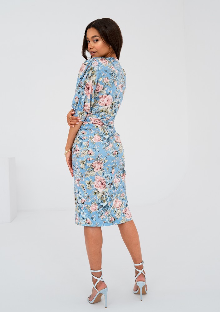 Zoela - Light blue floral dress