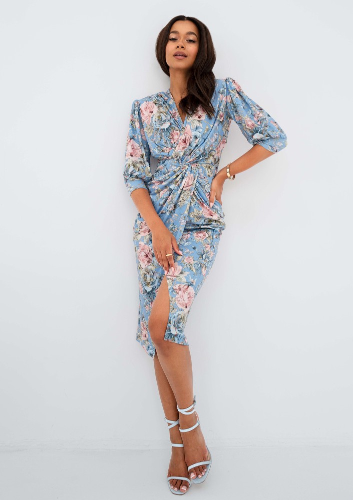 Zoela - Light blue floral dress
