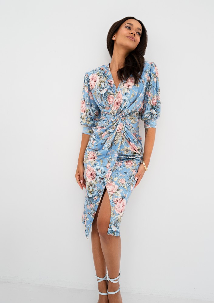 Zoela - Light blue floral dress
