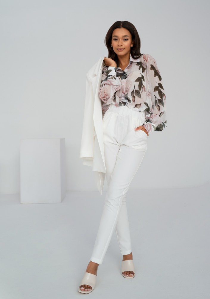 Dayla - Roses printed chiffon shirt