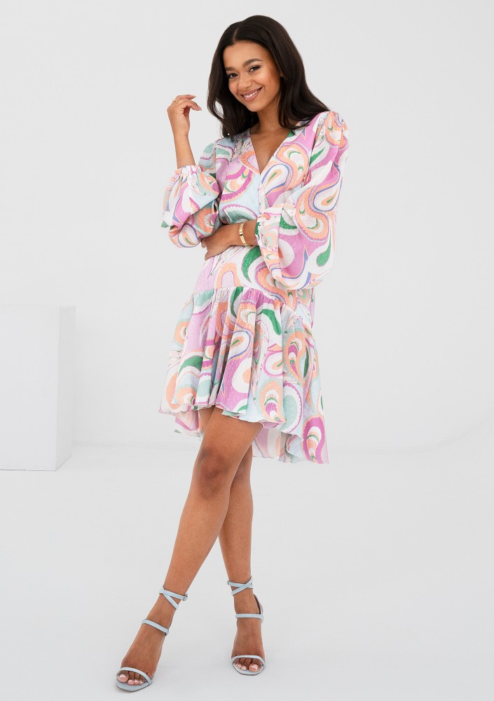 Tilli - Pastel printed mini dress