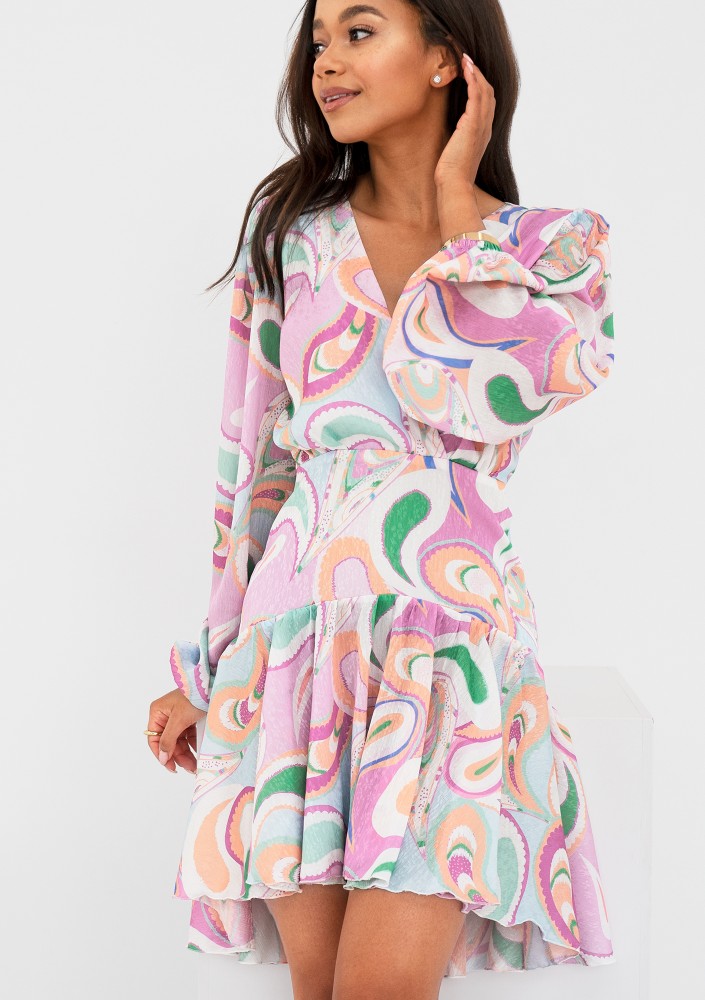 Tilli - Pastel printed mini dress