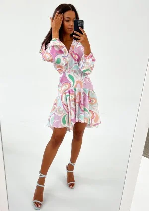 Tilli - Zwiewna sukienka Pastel Print
