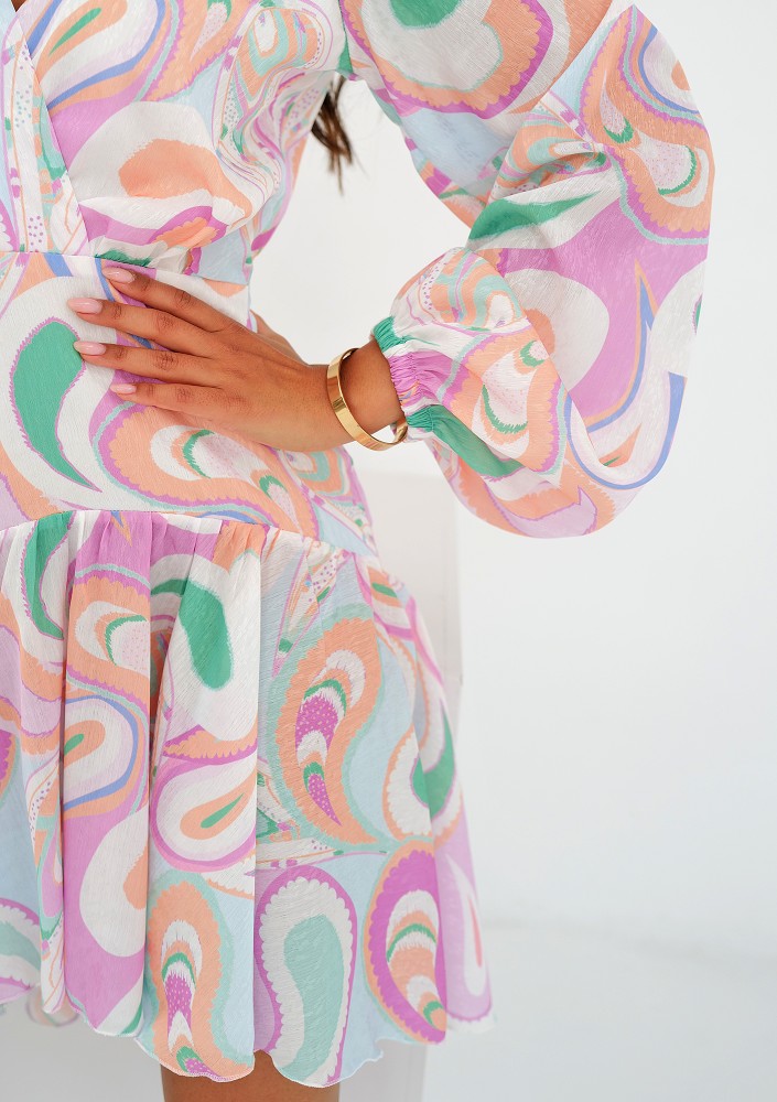 Tilli - Pastel printed mini dress