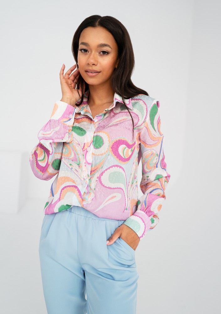 Dayla - Pastel paisley printed shirt