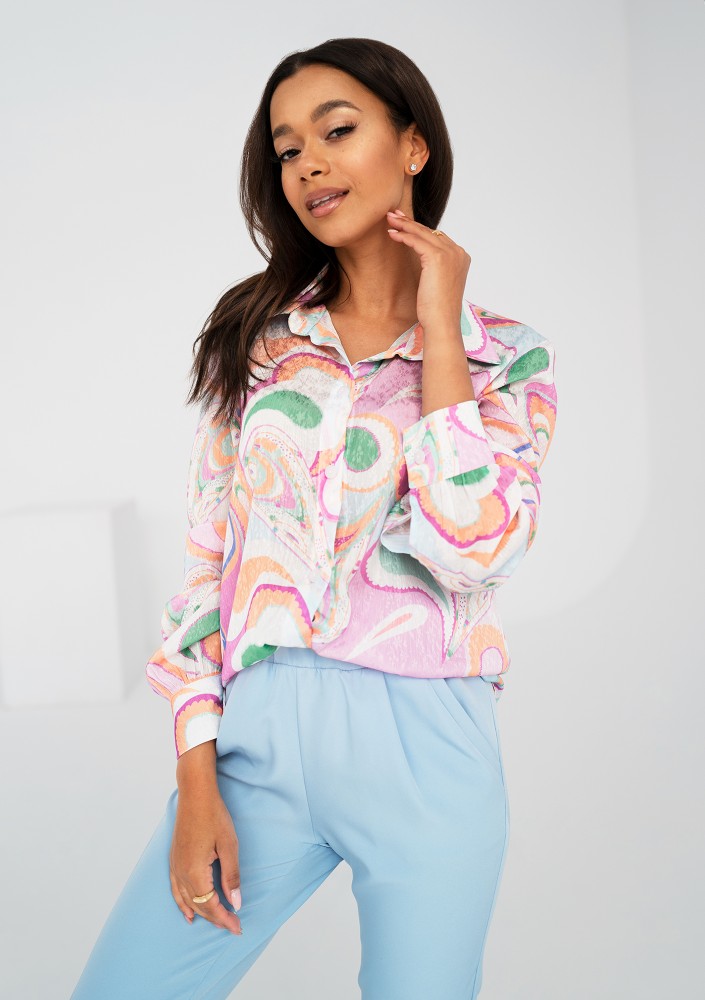 Dayla - Pastel paisley printed shirt