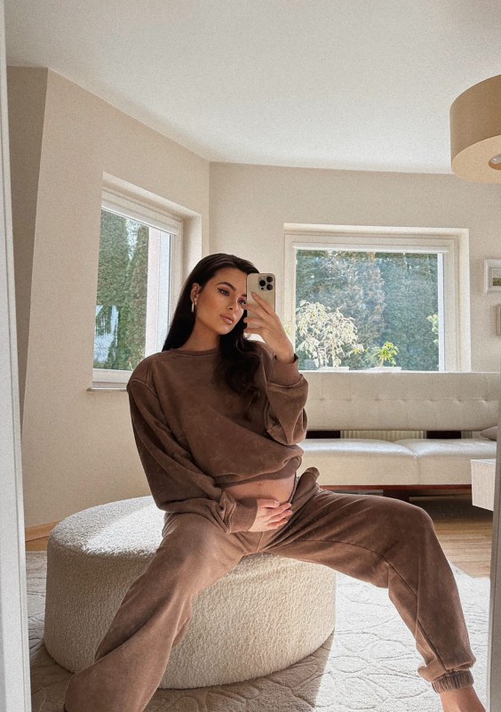 Tiffi - Brown vintage wash sweatshirt