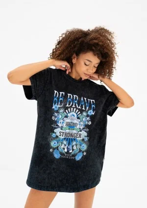 Rave - T-shirt damski vintage ,,Be Brave"