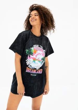 Rave - Black oversize T-shirt "Dreamland"