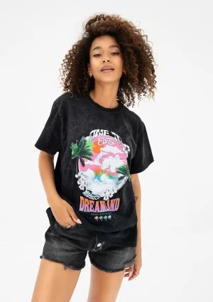 Rave - Black oversize T-shirt "Dreamland"