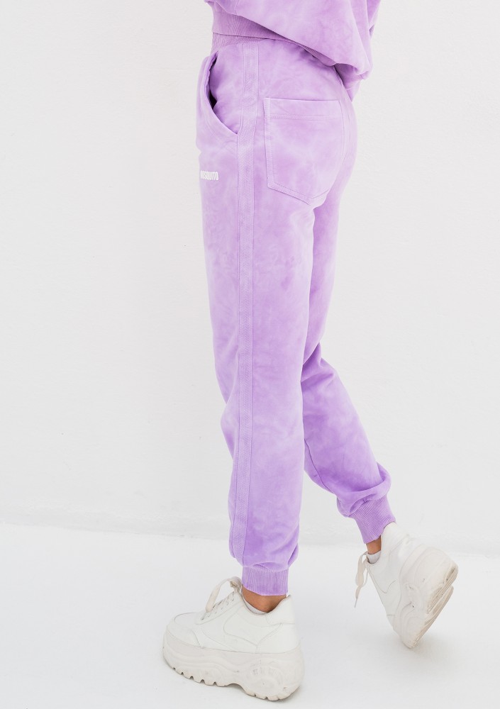 Raffy - Spodnie dresowe tie dye Lila