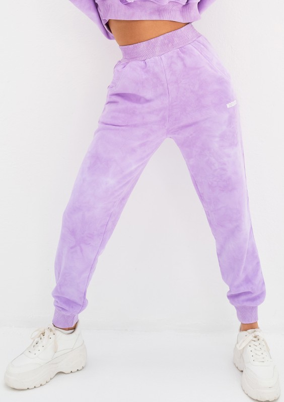 Raffy - Spodnie dresowe tie dye Lila