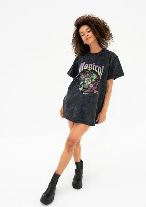 Rave - Black oversize T-shirt "Magical"