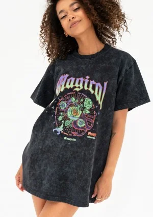 Rave - Black oversize T-shirt "Magical"