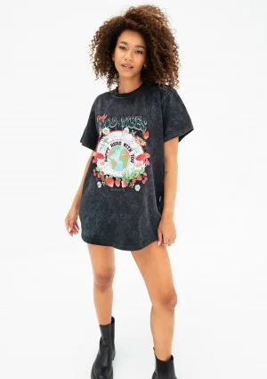 Rave - T-shirt damski vintage ,,Only Good Vibes"