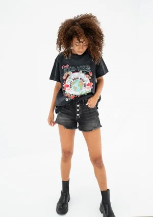 Rave - T-shirt damski vintage ,,Only Good Vibes"