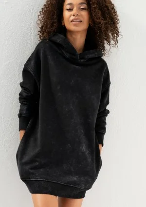 Viper - Black vintage wash hoodie "Surrealness"