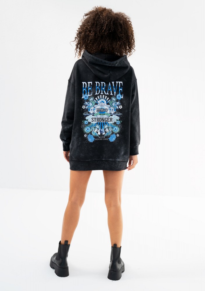 Viper - Bluza z kapturem vintage ,,Be Brave"