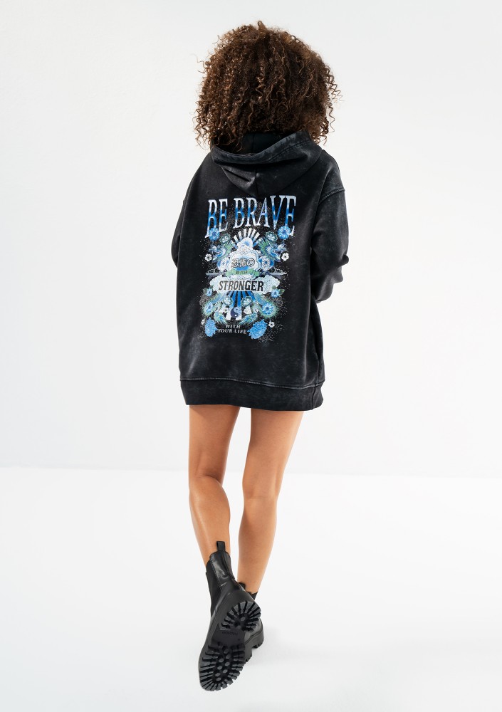 Viper - Bluza z kapturem vintage ,,Be Brave"