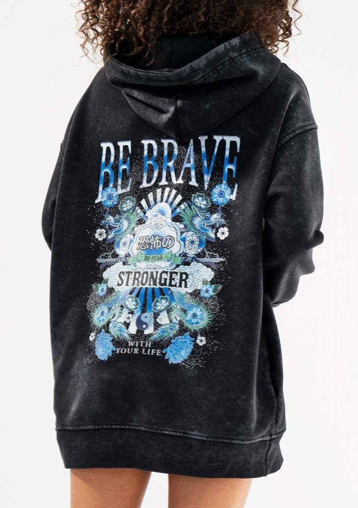 Viper - Bluza z kapturem vintage ,,Be Brave"