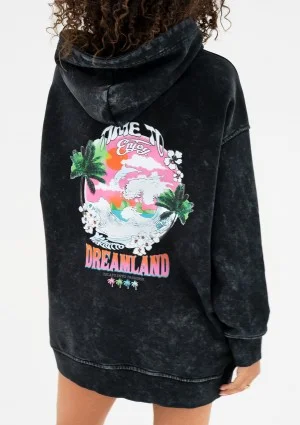 Viper - Black vintage wash hoodie "Dreamland"
