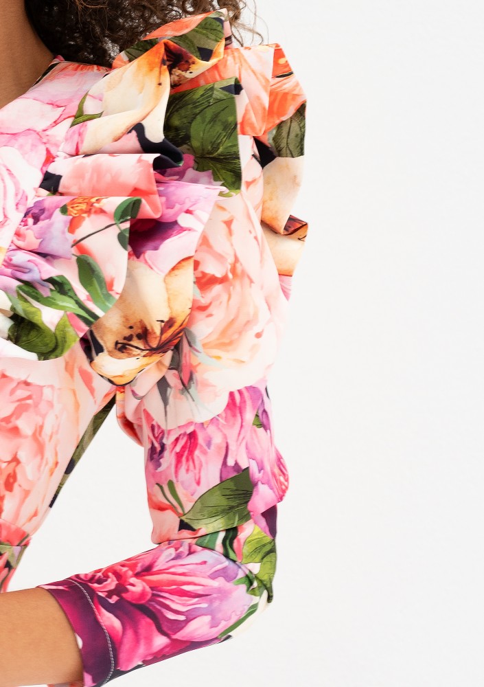 Donata - Floral mini wrap dress