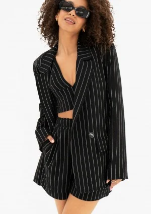 Ivy - Black striped blazer