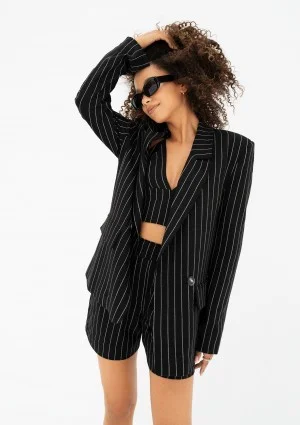 Ivy - Black striped blazer