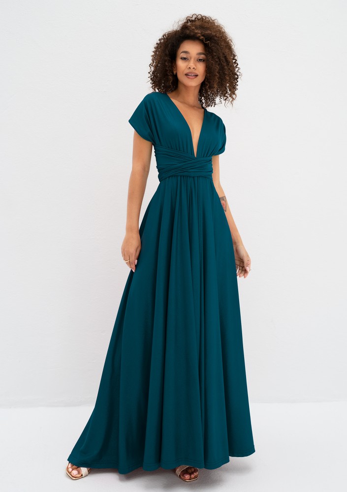 Senya - Turquoise multiway maxi dress