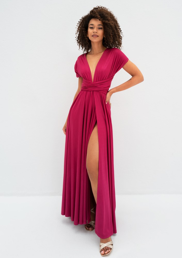 Senya - Magenta multiway maxi dress
