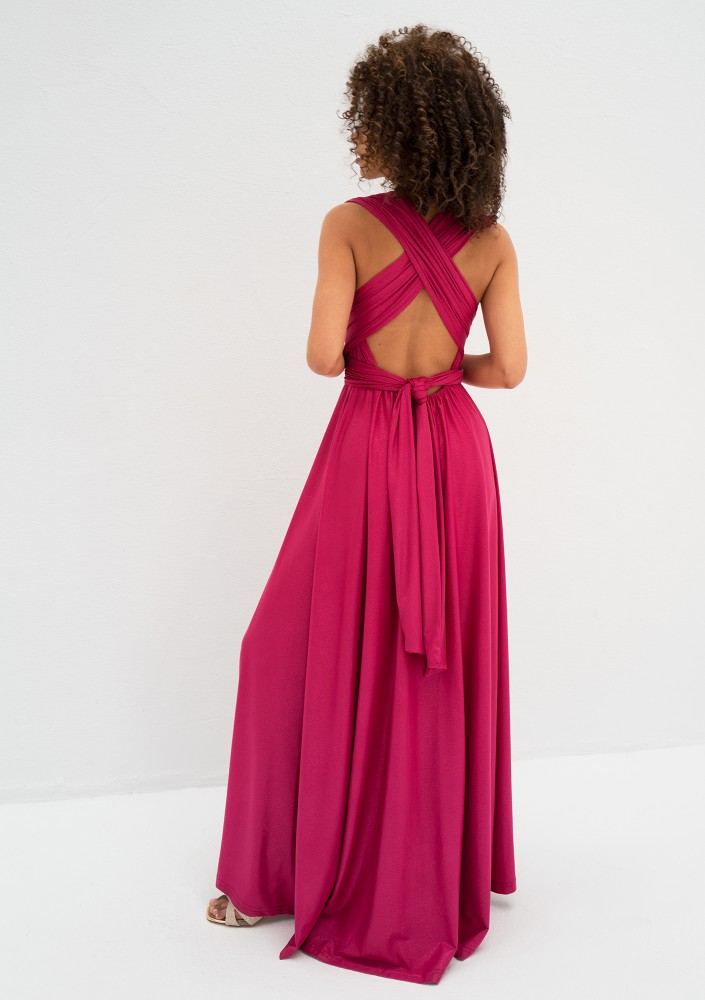 Senya - Wieczorowa sukienka maxi Multiway Magenta